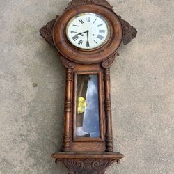 Antique Bankers Wall Clock 