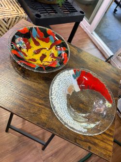 Two glass bowls $5 each