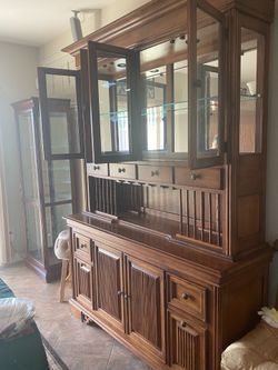 Handcrafted dining hutch