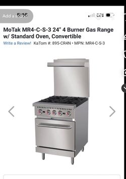 4 burner Range commercial stove