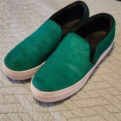 Celine Slip On Pony Hair Green