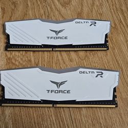 T-Force DELTA RGB DDR4 16gb (2x8gb) 3000MHZ Ram Memory (White)