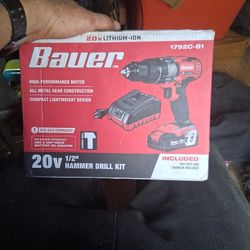 Bauer 20v 1/2 Hamer Drill Kit