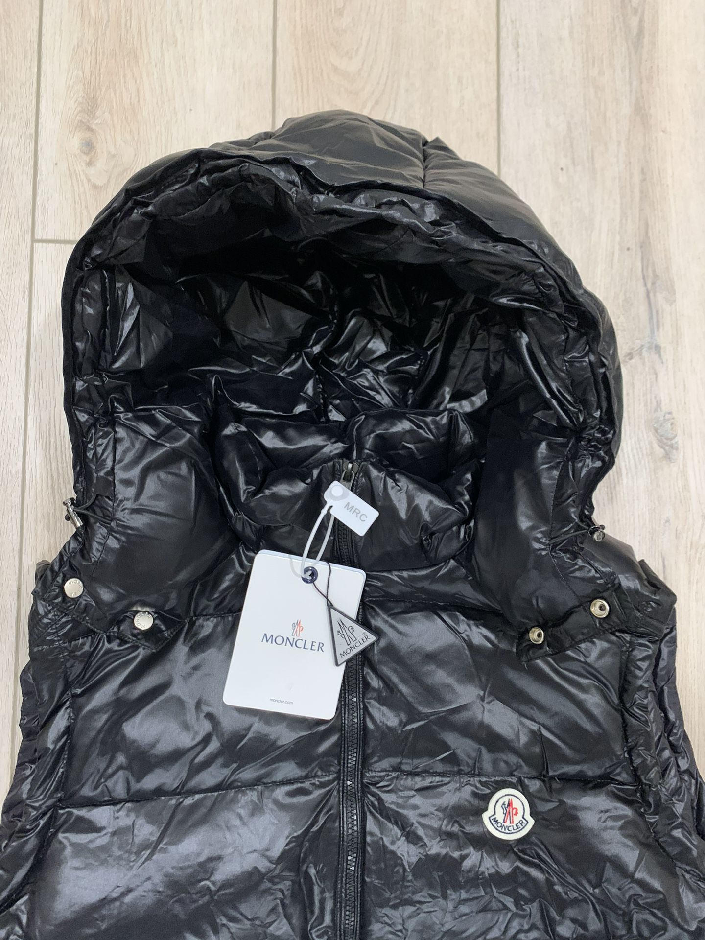 Moncler Bormes Black Vest Size Medium Detachable Hood for Sale in ...