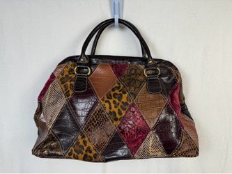 Vintage Bueno Faux Leather Patchwork Purse
