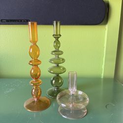 Glass Candle Holders