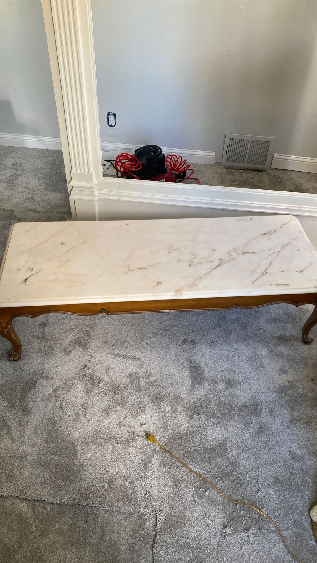 Solid marble coffee table