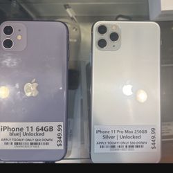 Apple iPhone 11 128GB 11 Pro Max Blue Straight talk Unlocked for All Carrier With Tmobile 13 and Gen 12 Mobile ATT Verizon Metro 16 pcs spectrum 15 Li