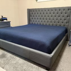 King Bed Frame & Mattress For Sale!