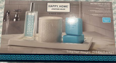 Jonathan Adler Happy Home 5-Piece Vanity Set – Aquamarine – New in Box