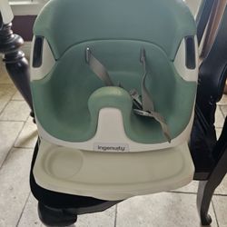 Ingenuity Baby Base 2-in-1 Booster Feeding and Floor Seat with Self-Storing Tray

