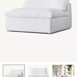 Restoration hardware Cloud Couch Armless Chair And Ottoman 