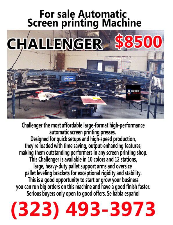 Challenger Automatic Screen Printing