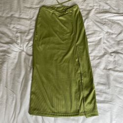 Green Tie Skirt