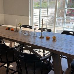 Solid Wood Farmhouse Table