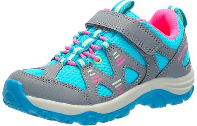 New Without Box Merrell Kids' Trail Chaser 2 Size 4 Big Kid Grey & Turquiose HTF