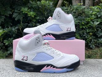 Air Jordan 5 White Pink Sneakers