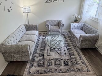 Sofa silver color used like new