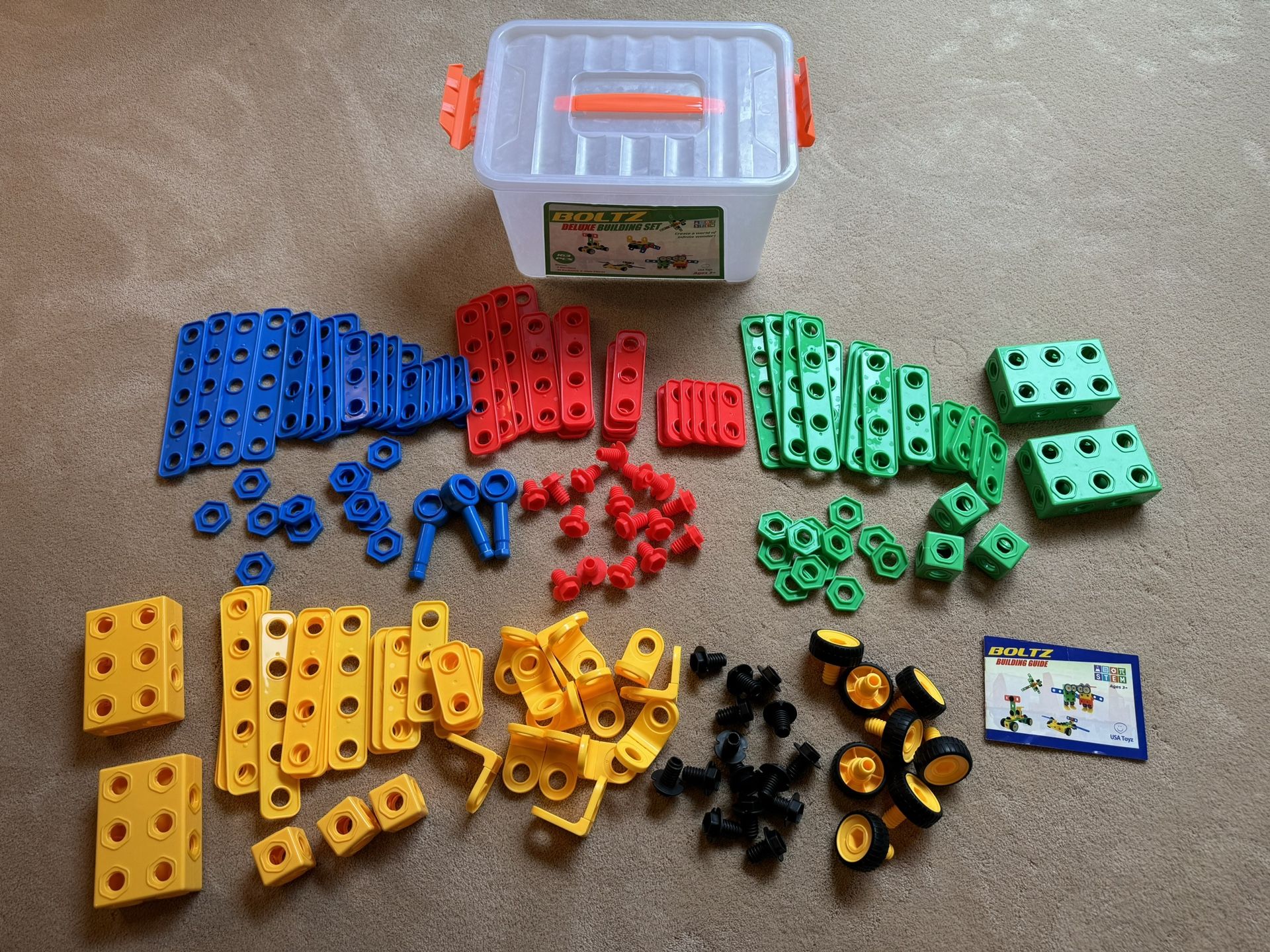 Boltz Deluxe Building Set 162 Pieces Used
