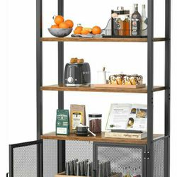 Storage Cabinet with 2 Doors and 5 Shelves, Industrial Storage Cabinet 