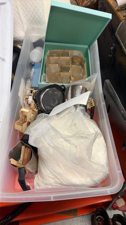 Candle making supplies with wax