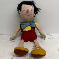 *Vintage Pinocchio Doll Cloth Plush 23" Stuffed Boy Toy