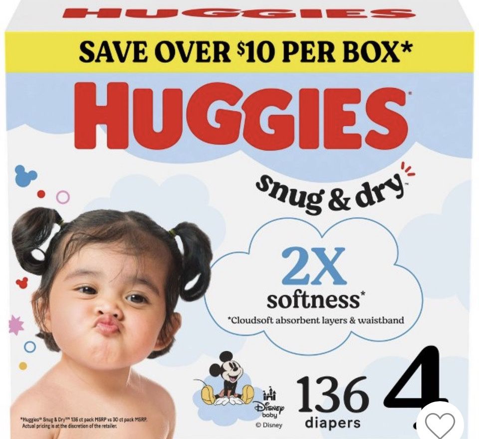 Huggies Size 4 136 Diapers