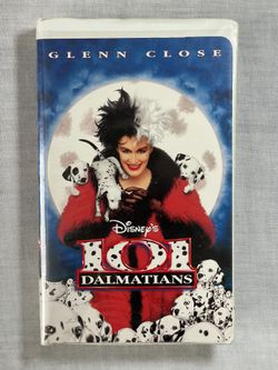 101 Dalmatians VHS Movie Walt Disney Home Video Clam Shell Glenn Close 1996 