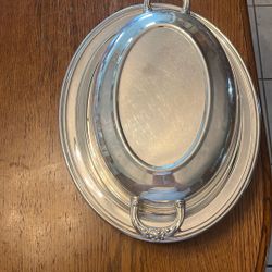 Silver plated serving dish