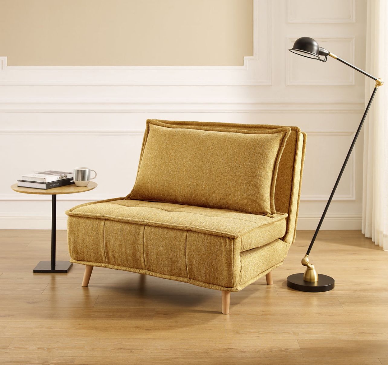 Convertible Sofa Bed/Chair-Yellow $600 MSRP