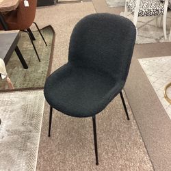 Charcoal Boucle Chair