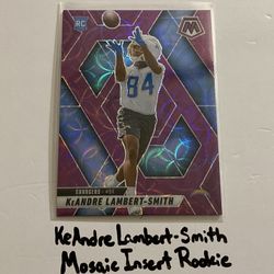 KeAndre Lambert-Smith Los Angeles Chargers WR Mosaic Short Print Insert Rookie Card. 