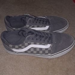 Gray Checkered Van's