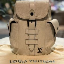 Louis Vuitton white full leather crossbody bag
