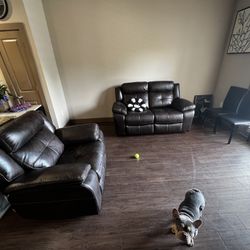 Two Seated Couch And Recliner 