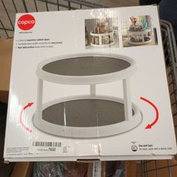 12in. 2 Tier White Turntable. New In Box
