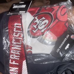 49ers Fan Band And Pet Bandana Set 