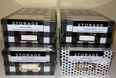 4 Photo storage boxes