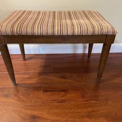 Solid Wood Vintage Footstool Or Small Bench Garrison Furniture 
