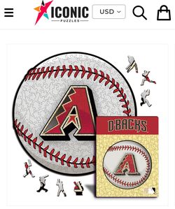Arizona Diamondbacks wooden puzzle by iconic puzzles