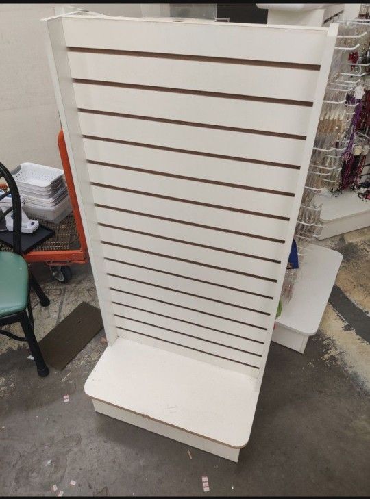 White Slat wall Stands Available 