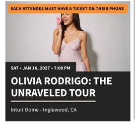 One Olivia Rodrigo Ticket