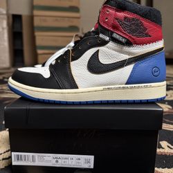 Jordan 1 Retro Fragment X Union Varsity Red Size 8