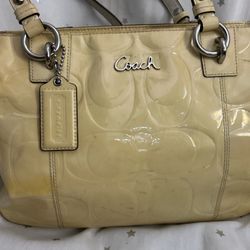 Yellow Coach Tote Bag