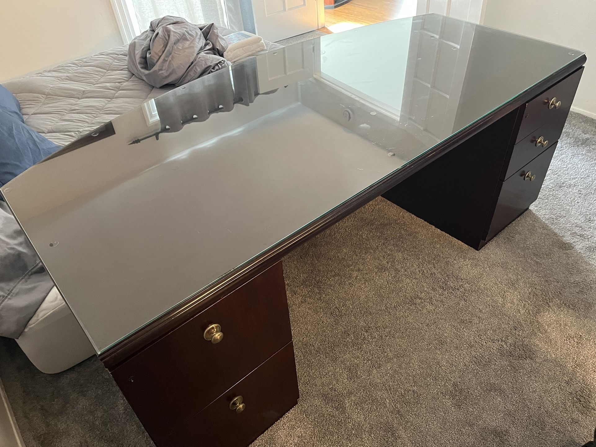 Beautiful Solid Wood Executive Desk