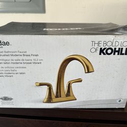 Kohler Sundae Brushed Gold Faucet (2 Sets) 
