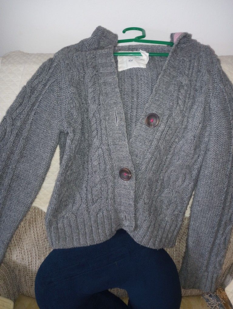 Light And Gray In Color Cute Sweater For Winter.