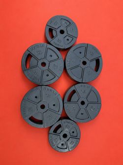 Gym plates 1 inch 80.lbs