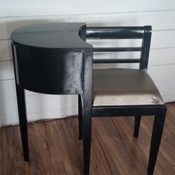 Antique Phone Chair Painted Black