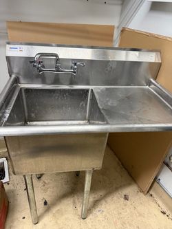 Stainless Steel Commercial Utility Sink with Faucet